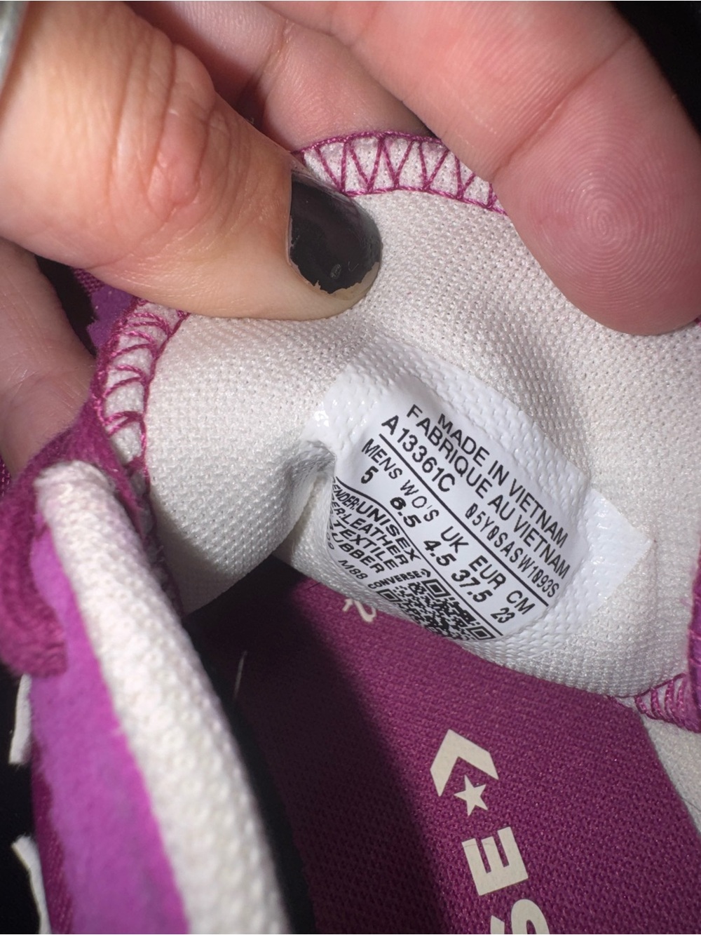 Converse Women’s Purple Suede Low-Top Sneakers - Picture 4 of 5